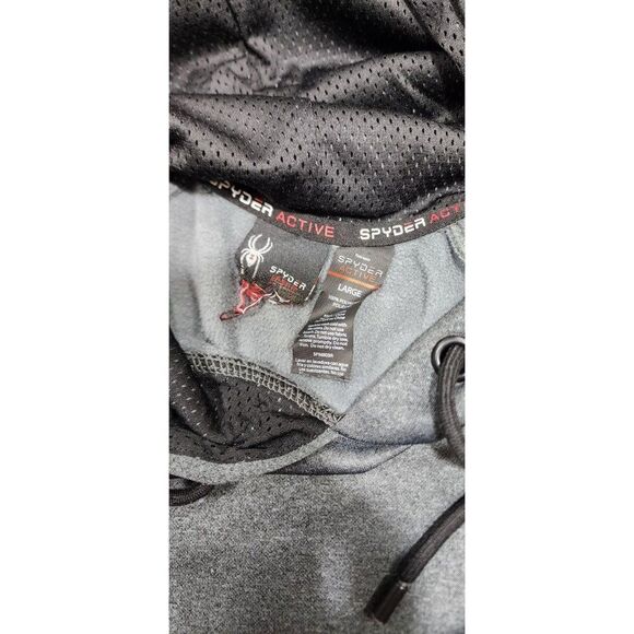 Spyder Active Men's Lightweight Grey Hooded Pullover Large - Picture 8 of 8